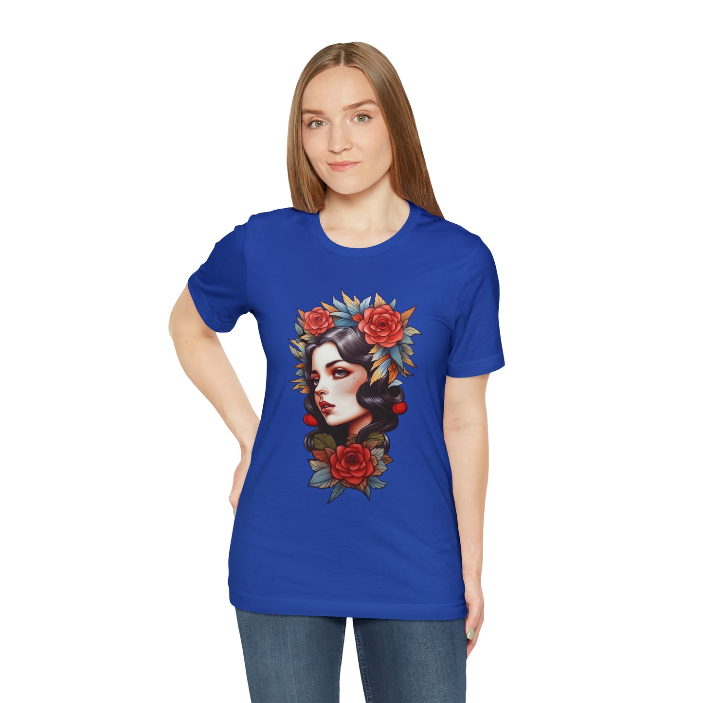 Women's Short Sleeve T-Shirt Tattoo Lady