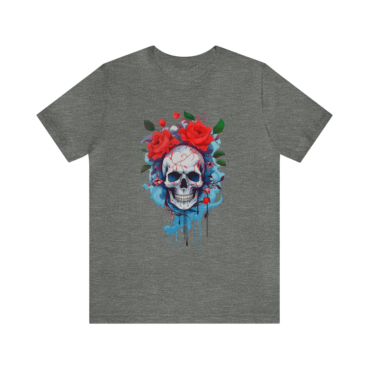 Men's T-Shirt Watercolour skull, Skull T-shirt, tattoo t-shirt, skulls and roses