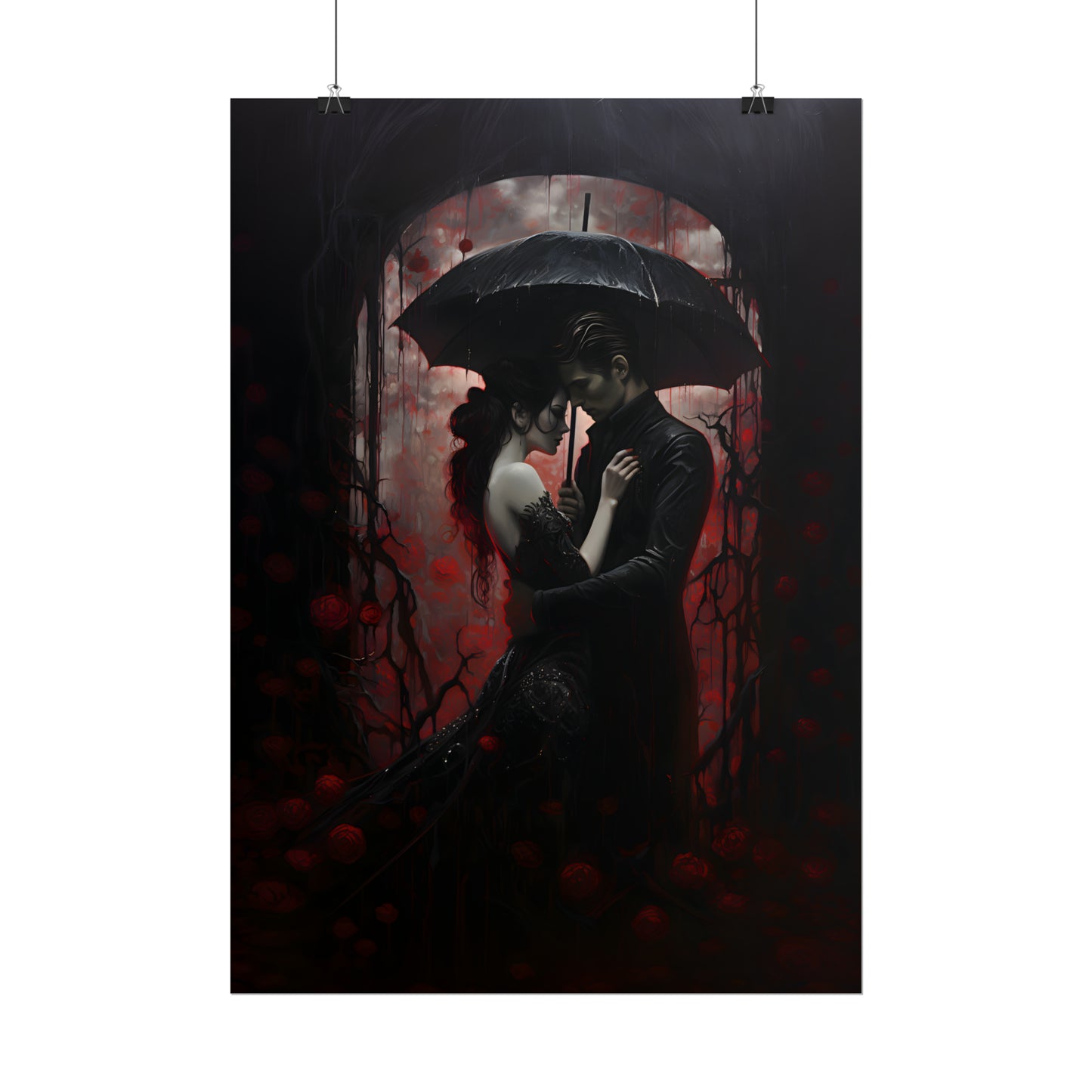 You Give Me Shelter, Gothic Romance Art, Valentines Day, Wall Art for Couples, Gothic Gift for, Dark Home Decor, Dark Academia