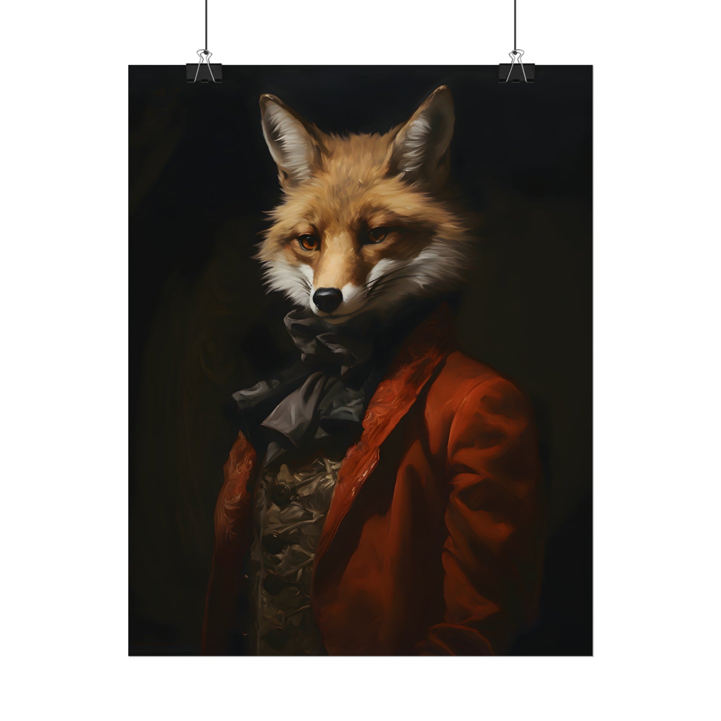 Mr Fox, Animal in Clothes, Quirky Animal Art, Animal Portrait, Fox Art Print, Victorian Animal, Animal Wall Art, Fox Lover Gift