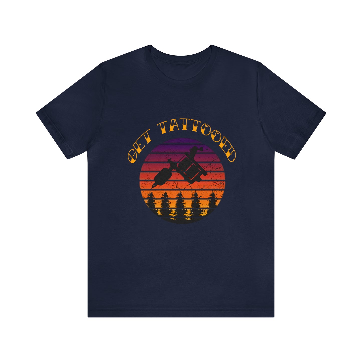 Men's Tee, Get Tattooed, Retro Sunset, Men's T-shirt, Tattoo Clothing