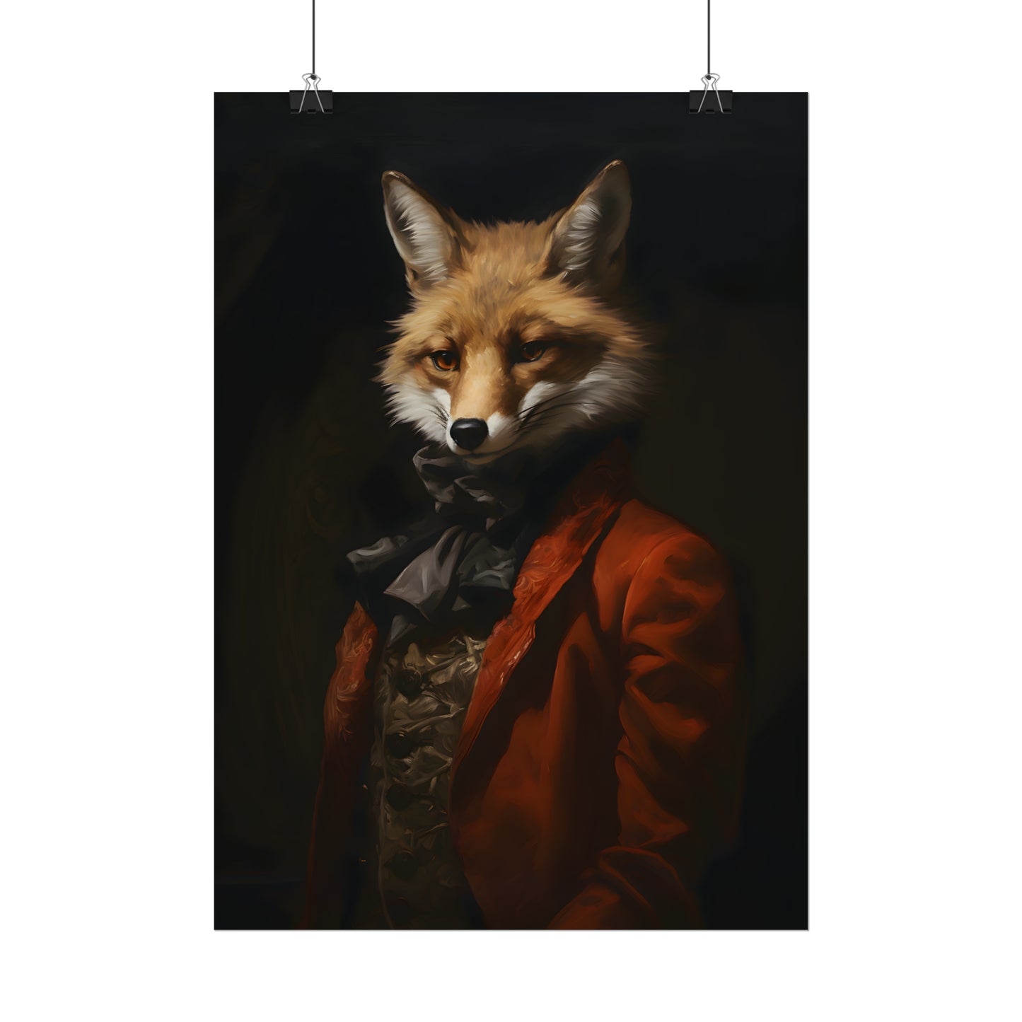 Mr Fox, Animal in Clothes, Quirky Animal Art, Animal Portrait, Fox Art Print, Victorian Animal, Animal Wall Art, Fox Lover Gift