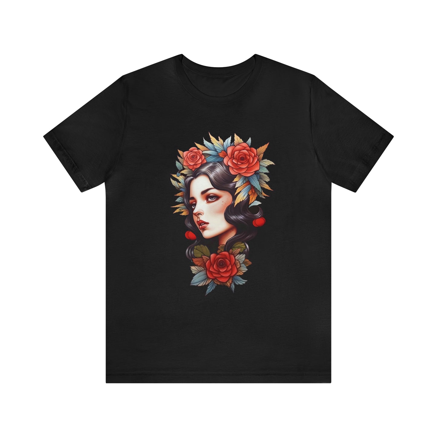 Women's Short Sleeve T-Shirt Tattoo Lady