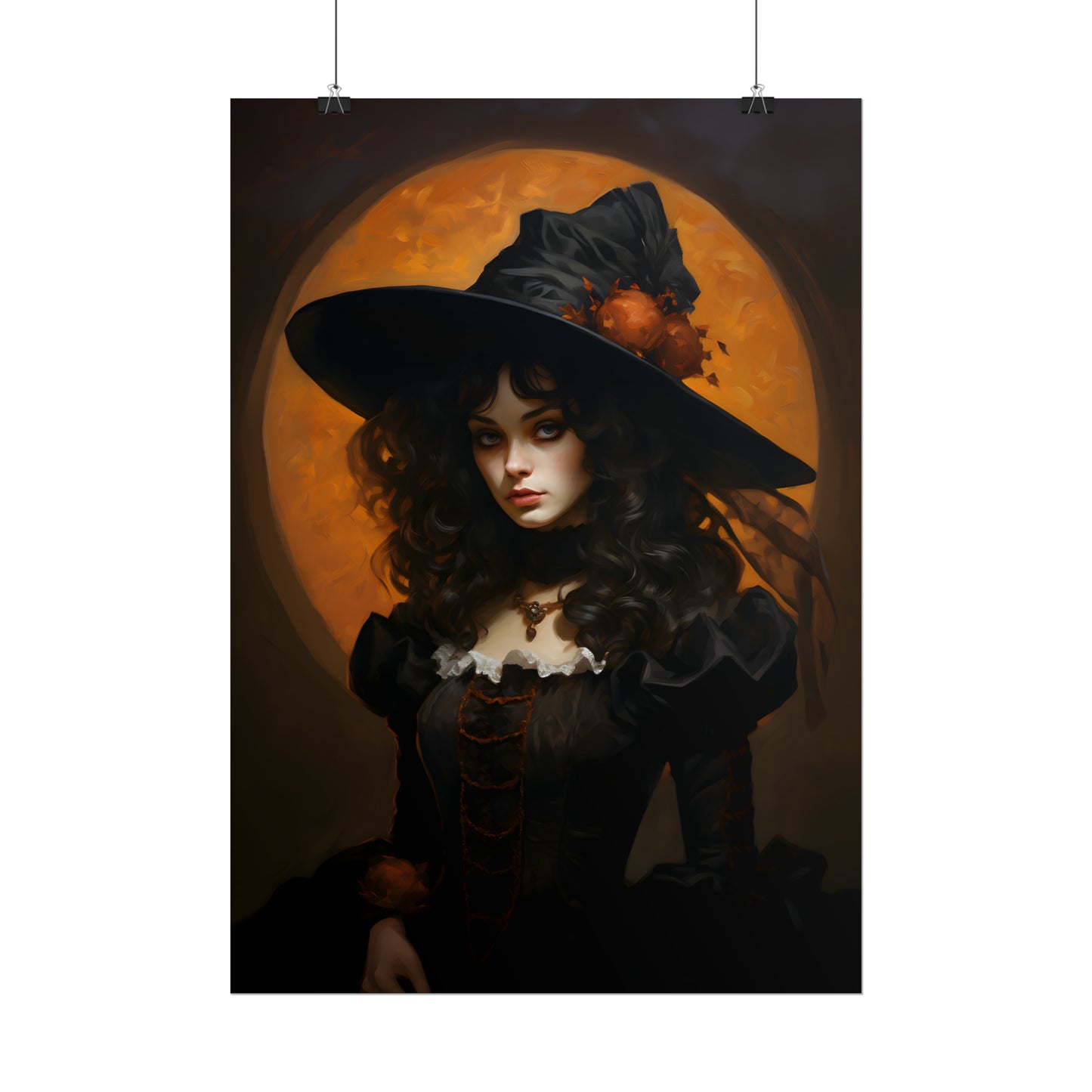 Victorian Witch, Gothic Witch Print, Dark Fantasy Poster, Halloween Decor, Goth Wall Art, Witch Art Print, Gothic Gift, Pagan Decor,