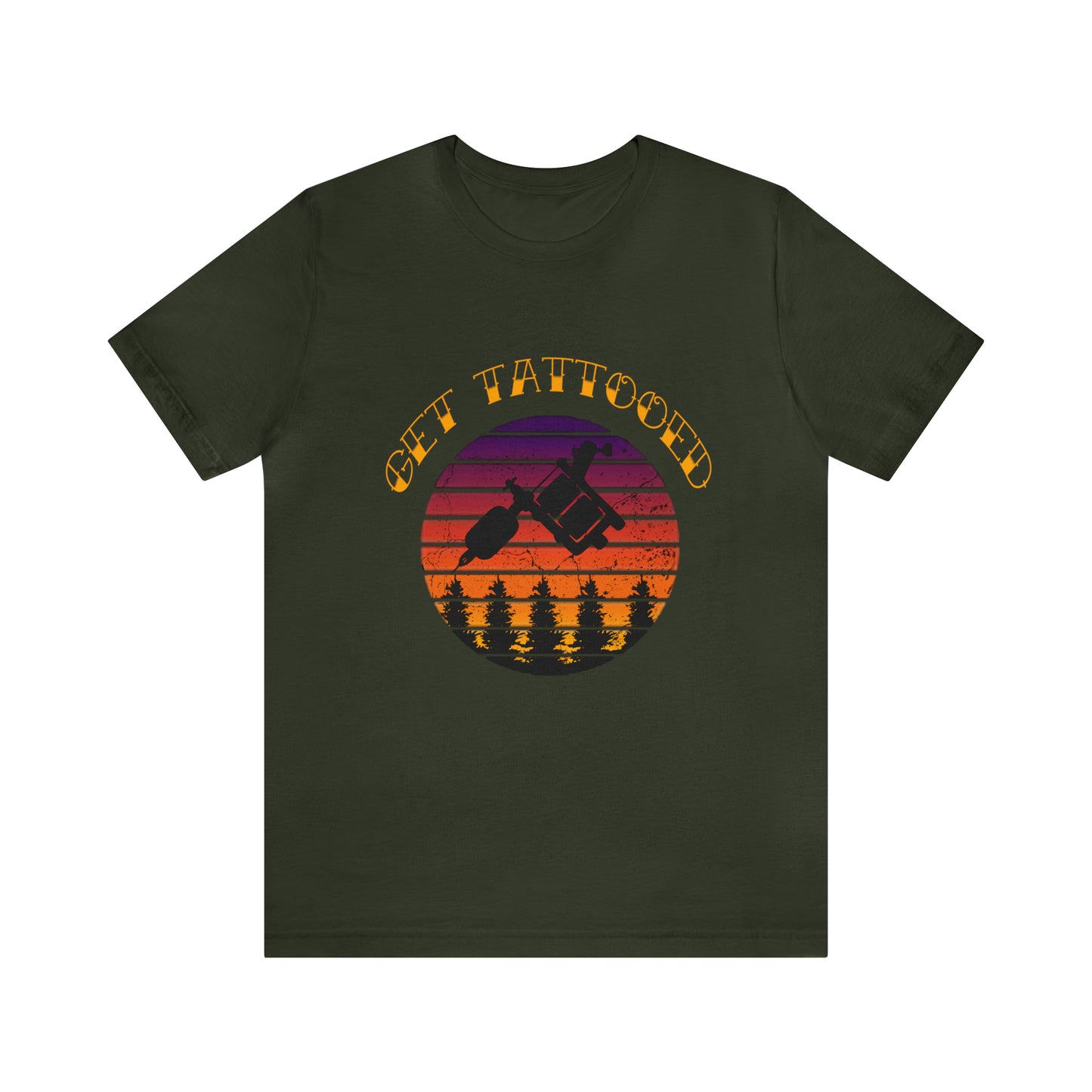 Men's Tee, Get Tattooed, Retro Sunset, Men's T-shirt, Tattoo Clothing