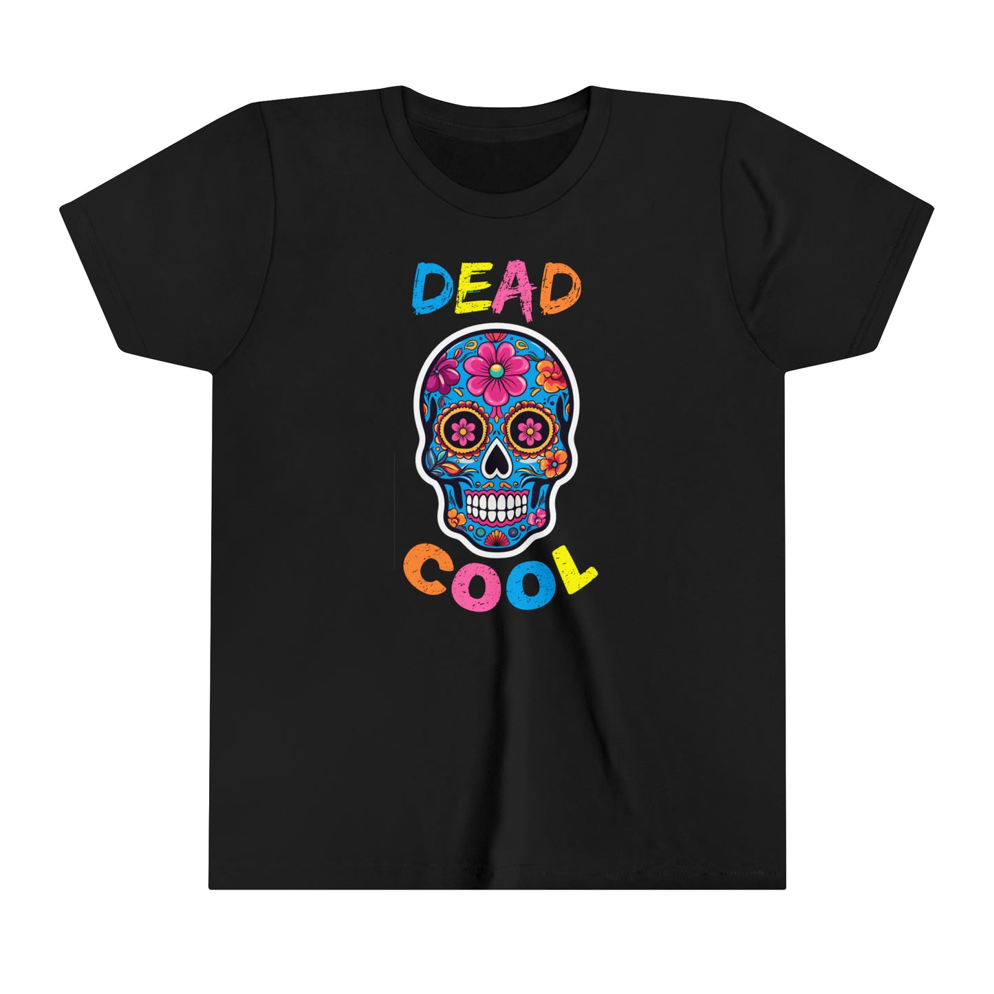 Kid's Short Sleeve T-Shirt Sugar Skull Dead Cool Design