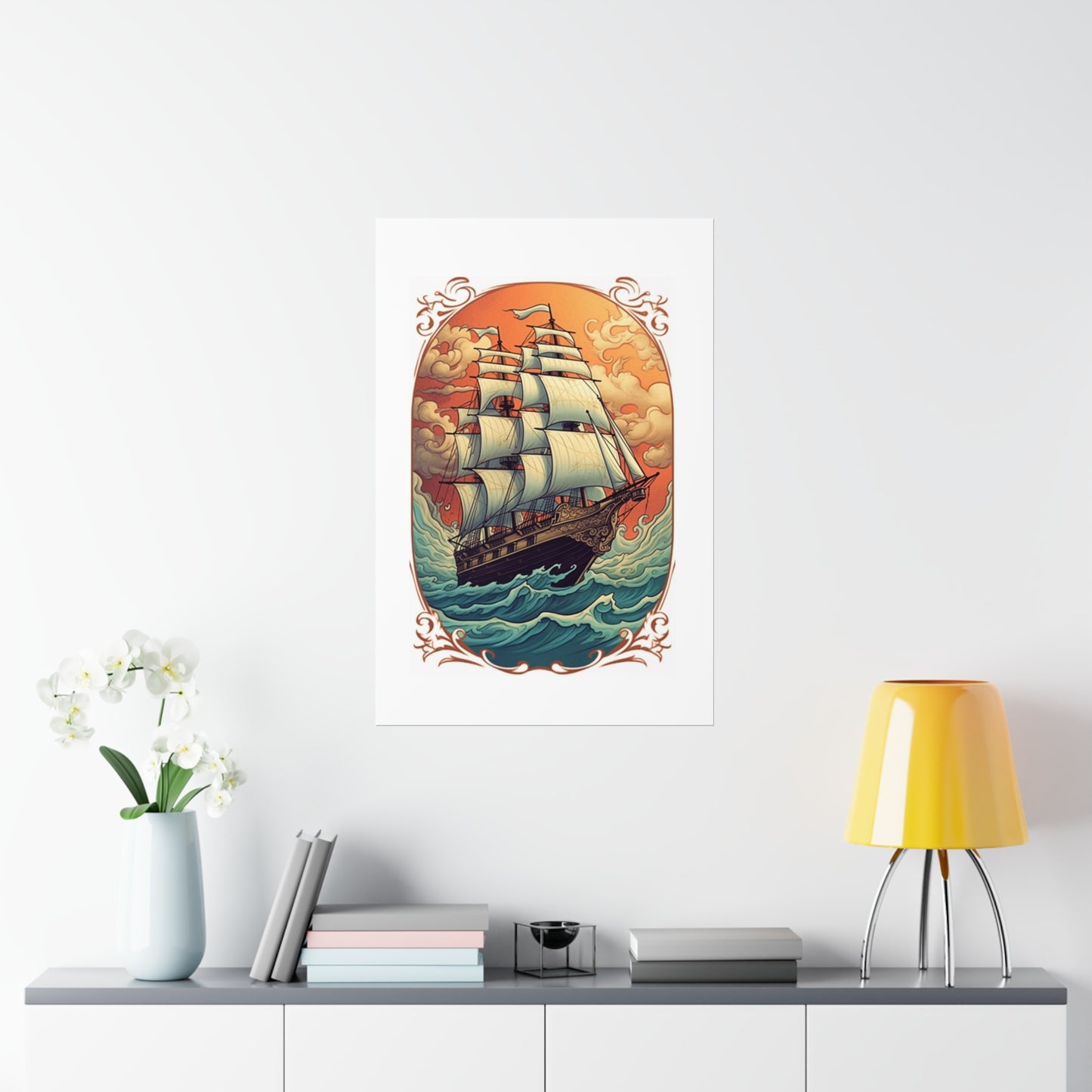 Vintage Ship Tattoo Poster