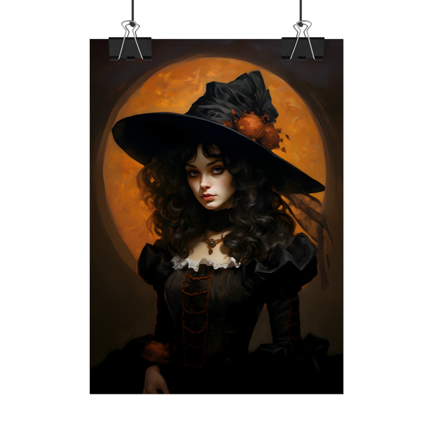 Victorian Witch, Gothic Witch Print, Dark Fantasy Poster, Halloween Decor, Goth Wall Art, Witch Art Print, Gothic Gift, Pagan Decor,