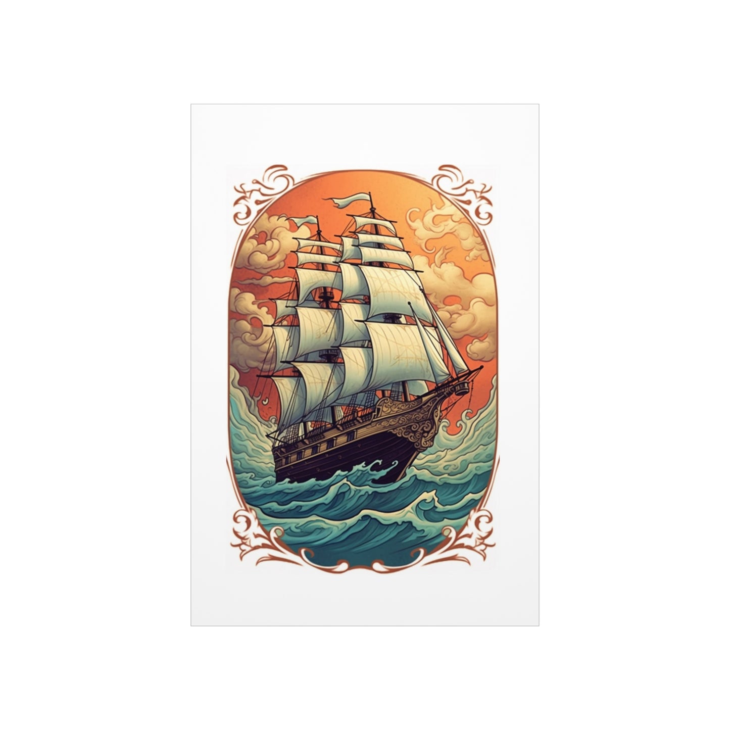 Vintage Ship Tattoo Poster