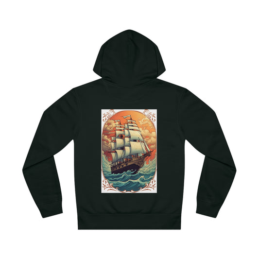 Men's Hoodie with Vintage Ship Design