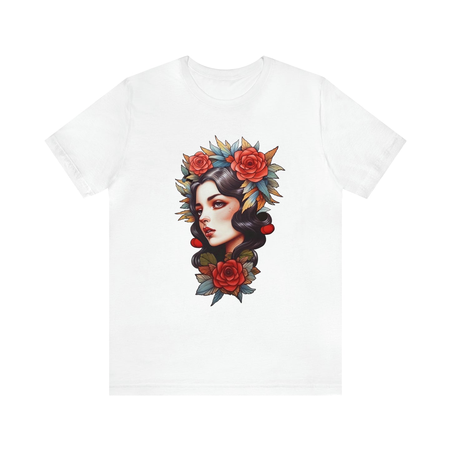 Women's Short Sleeve T-Shirt Tattoo Lady