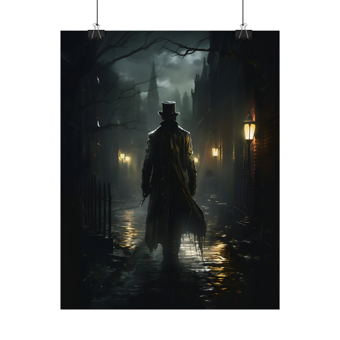 Jack The Ripper, Gothic Art Print, Victorian Style Poster, Gothic Gift, Victorian London, Gothic Home Decor, Dark Academia, Gothic Wall Art