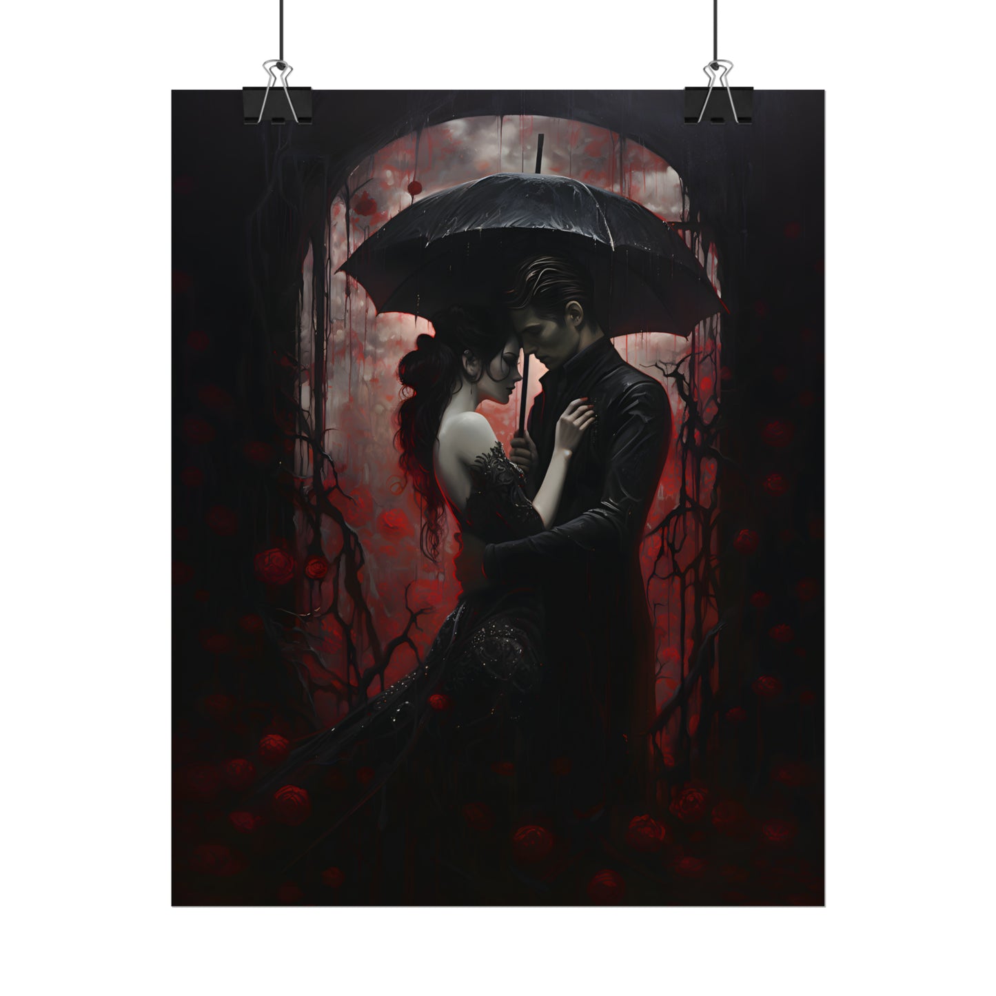 You Give Me Shelter, Gothic Romance Art, Valentines Day, Wall Art for Couples, Gothic Gift for, Dark Home Decor, Dark Academia